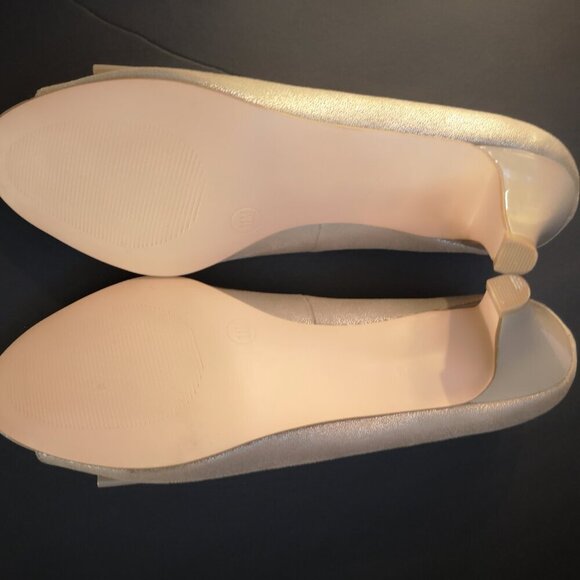 Alia Tiffany Ladies Open Toe Size 11M Tan Heeled Shoes - Picture 6 of 10